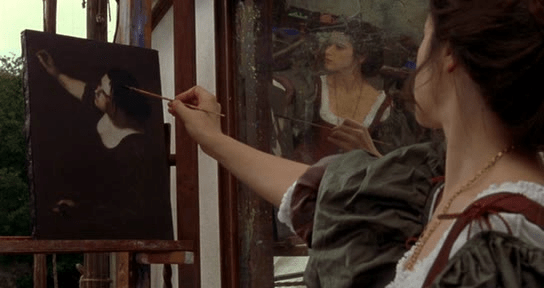 Artemisia pintando su autorretrato