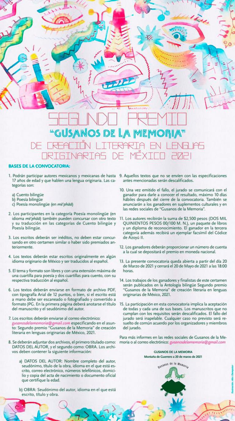 Convocatoria Gusanos de la Memoria Convocatoria Gusanos de la Memoria