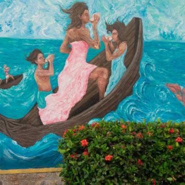 Mural relieve Melodía del viaje