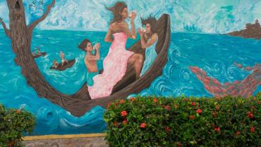 Mural relieve Melodía del viaje